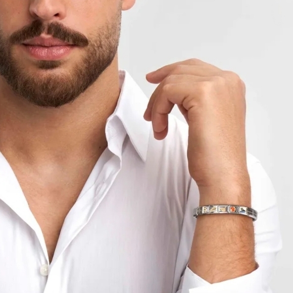 Italian Charm Dangling Moon Stars and Pearls‎ Zircon Gem Italian Charm Bracelet - Picture 13 of 14